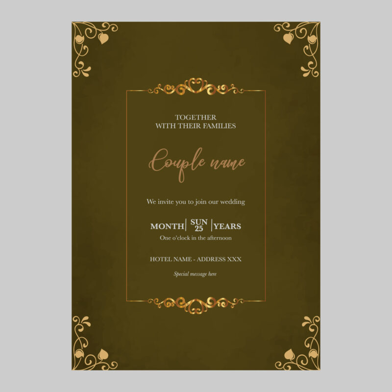Creative Shower Bridal Wedding Invitation Design Template