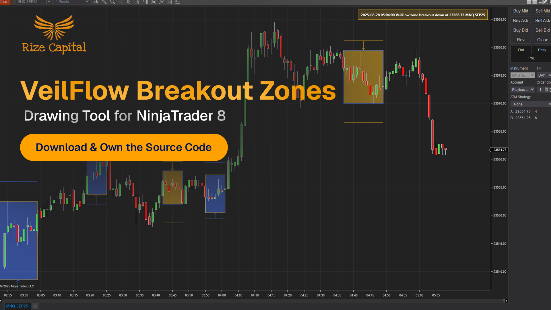 VeilFlow Breakout Zones Drawing Tool for NinjaTrader 8