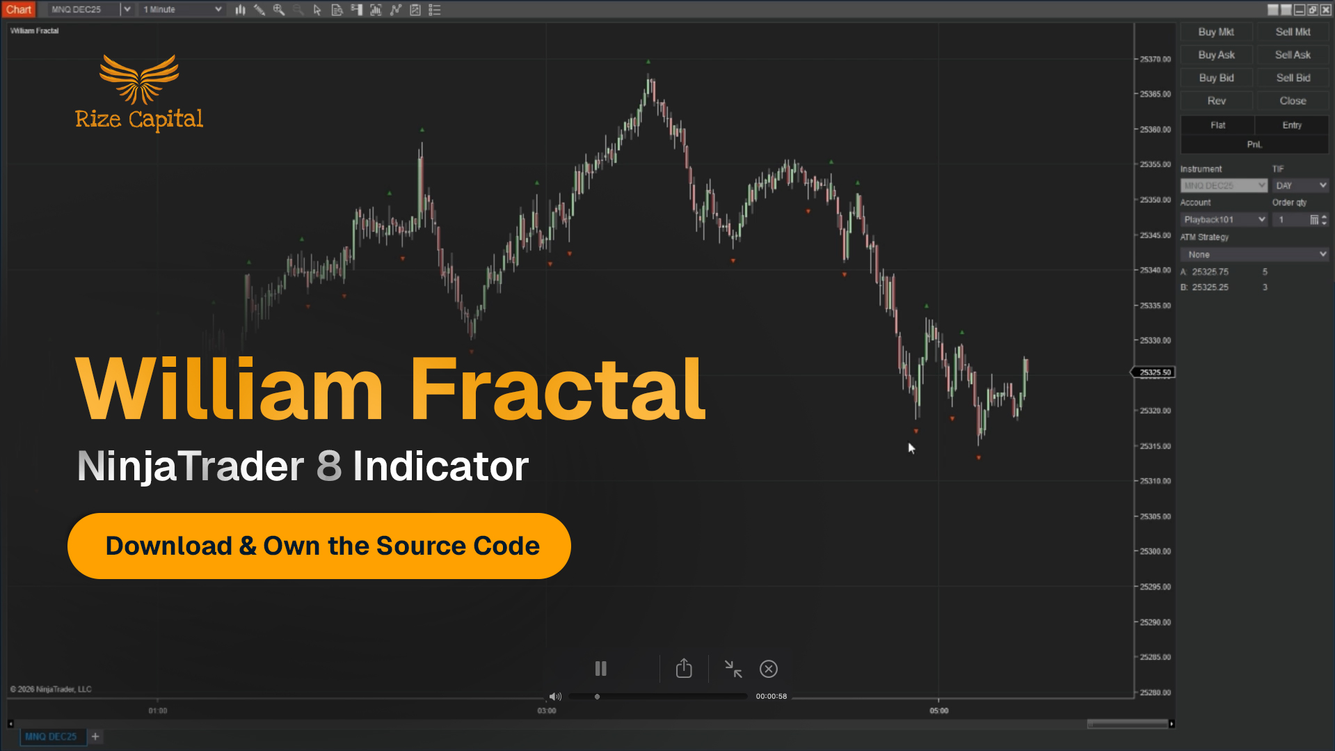 William Fractal - NinjaTrader 8 Indicator